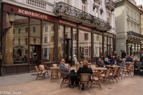 The outside café on the square