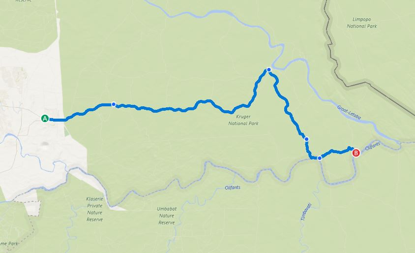 Kruger route